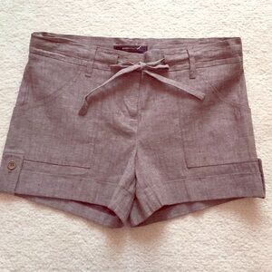 NWT BCBG brown linen shorts
